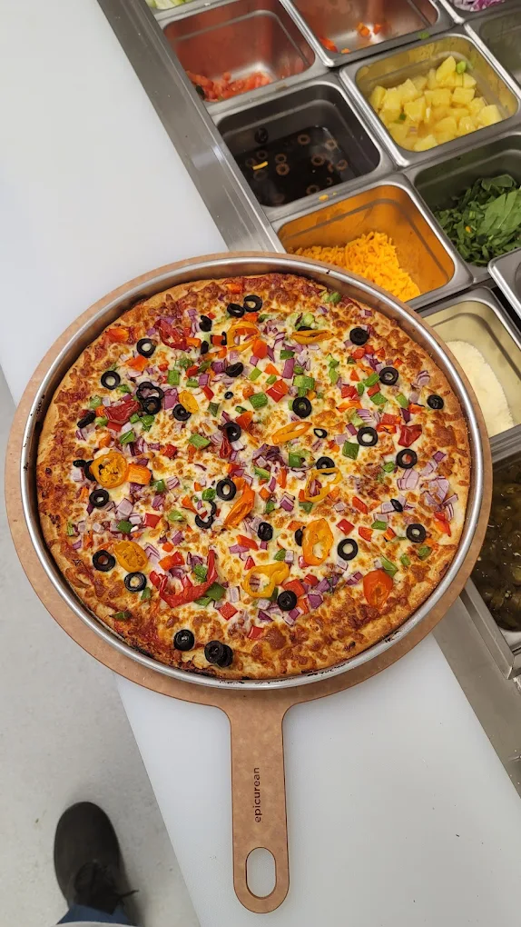 Meat Lovers pizza at Next Level Pizza Restaurant, Medicine Hat