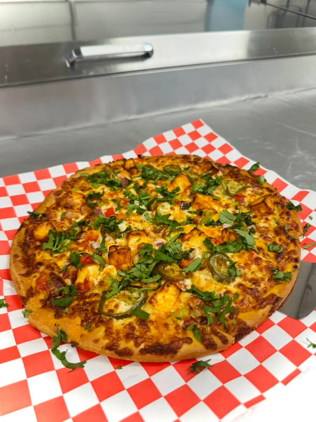 Philly Cheesesteak Pizza at Next Level Pizza Restaurant, Medicine Hat AB