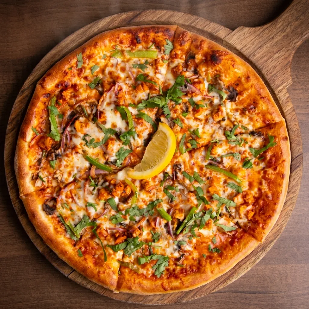 Butter Chicken Pizza at Next Level Pizza, Medicine Hat AB
