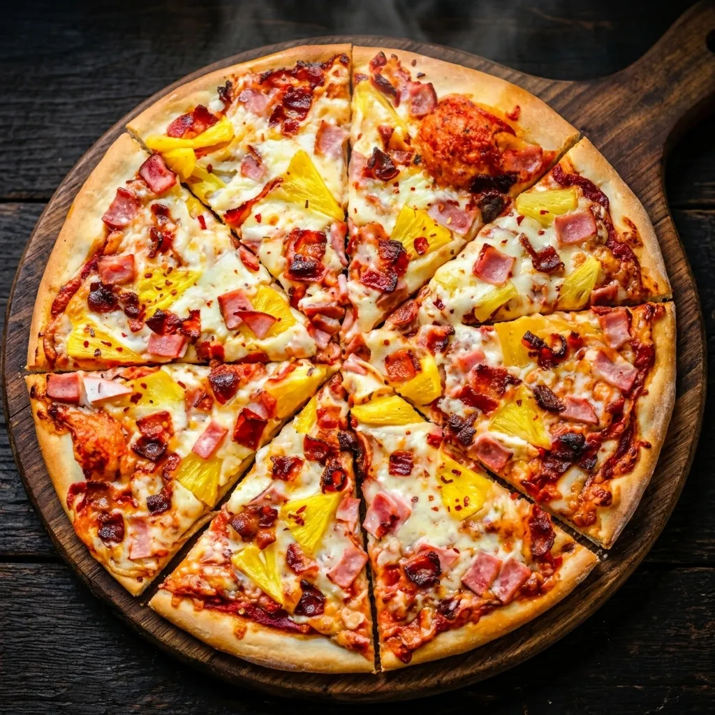 Hawaiian Pizza at Next Level Pizza, Medicine Hat AB