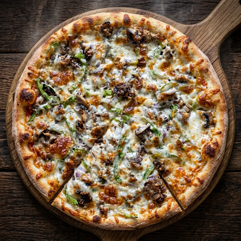 Philly's Cheesesteak Pizza at Next Level Pizza, Medicine Hat AB